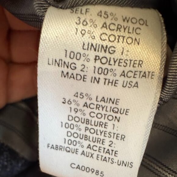 Nanette Lepore Dark Blue Wool Blend Jacket - Size 10 - Picture 5 of 5